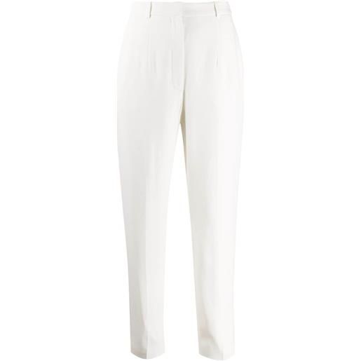 Alexander McQueen pantaloni sartoriali a vita alta - bianco