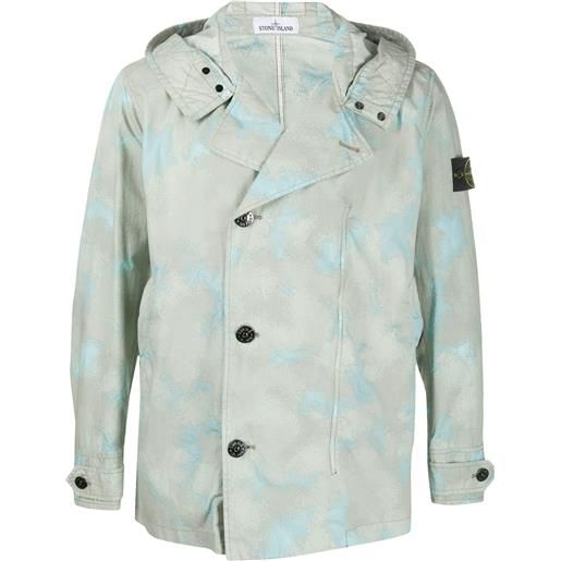 Stone Island giacca con stampa camouflage - verde