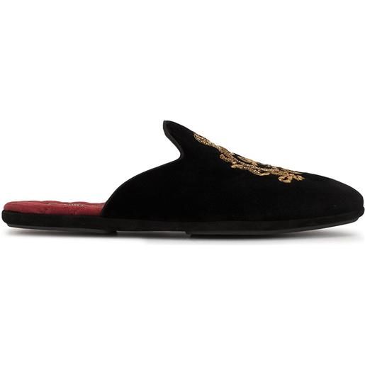 Dolce & Gabbana slippers coat of arms - nero