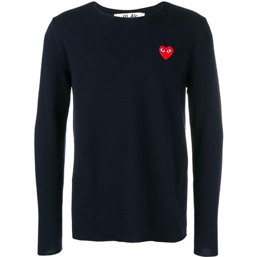 Comme Des Garçons Play maglione con logo play heart - blu
