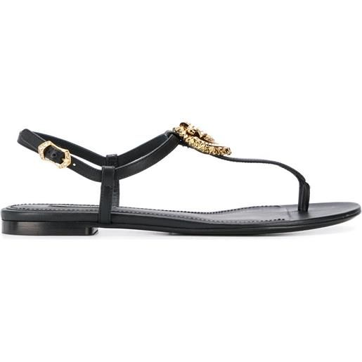 Dolce & Gabbana sandali con applicazione - nero