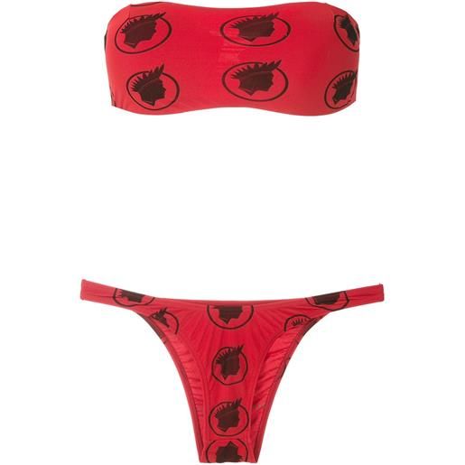 Amir Slama bikini con stampa - rosso