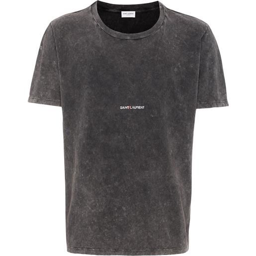 Saint Laurent t-shirt con stampa - nero