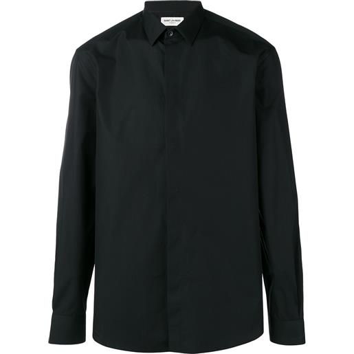 Saint Laurent camicia con colletto a punta - nero