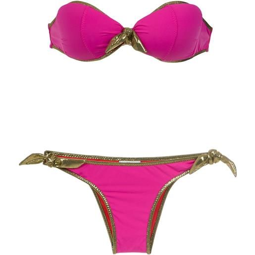 Amir Slama bandeau bikini set - rosa