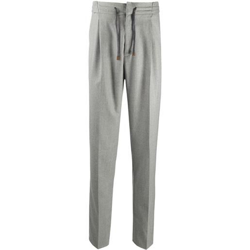 Brunello Cucinelli pantaloni con coulisse - grigio