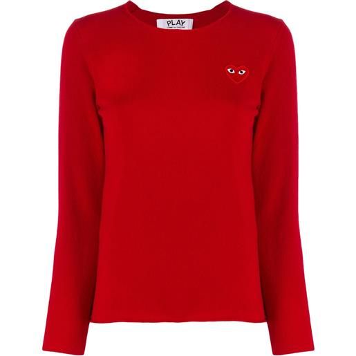 Comme Des Garçons Play maglione con applicazione - rosso