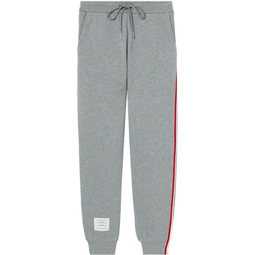 Thom Browne pantaloni sportivi con righe laterali - grigio