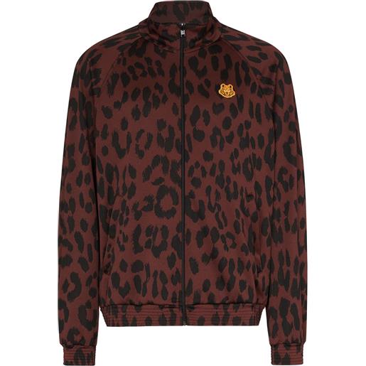 Kenzo giacca sportiva leopardata - nero