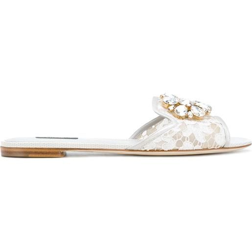 Dolce & Gabbana bianca flat sandals - grigio