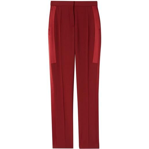 Burberry pantaloni a vita alta - rosso