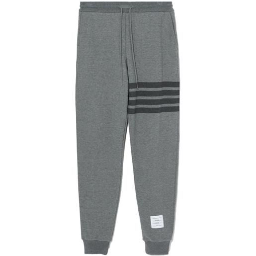 Thom Browne pantaloni sportivi con dettaglio a 4 righe - grigio