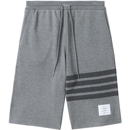 Thom Browne shorts con applicazione e dettaglio a 4 righe - grigio