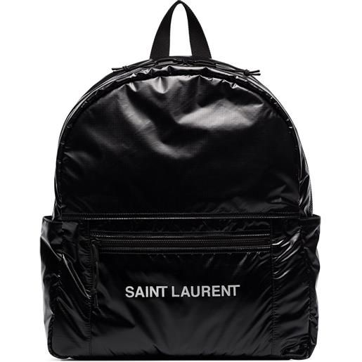 Saint Laurent zaino con stampa nuxx ripstop - nero