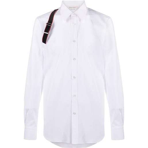 Alexander McQueen camicia con bretella - bianco