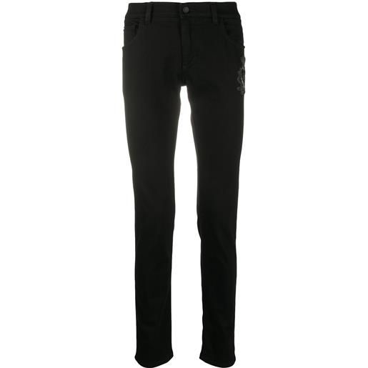 Dolce & Gabbana jeans skinny con decorazione - nero