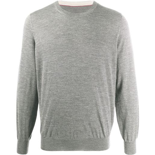 Brunello Cucinelli maglione a girocollo - grigio