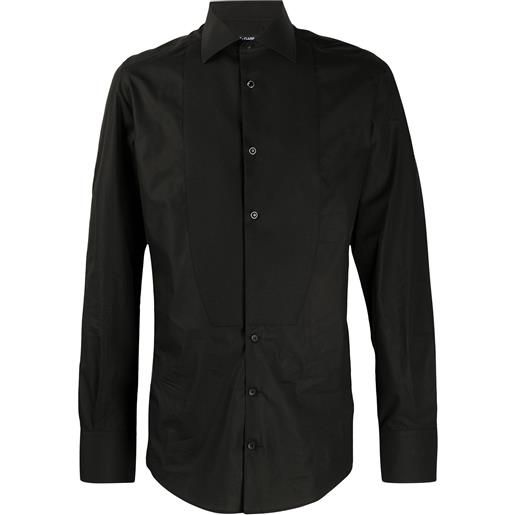 Dolce & Gabbana camicia con pettorina - nero