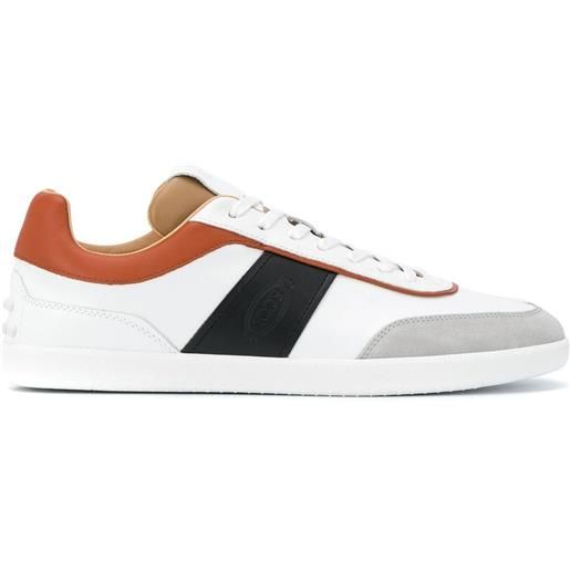 Tod's sneakers con pannelli a contrasto - bianco
