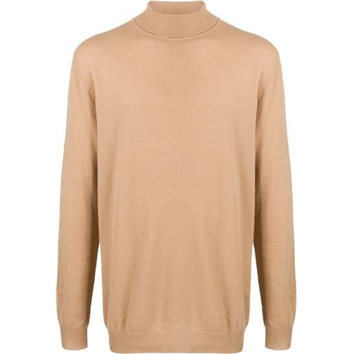Laneus maglione con scollo rialzato - marrone