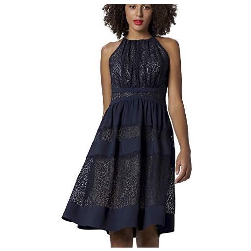 APART Fashion dress with lace vestito elegante, blu (nacht. Blau nacht. Blau), 46 (taglia unica: 40) donna