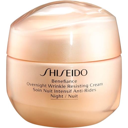 Shiseido overnight wrinkle resisting cream 50ml tratt. Viso notte antirughe, tratt. Viso notte nutriente