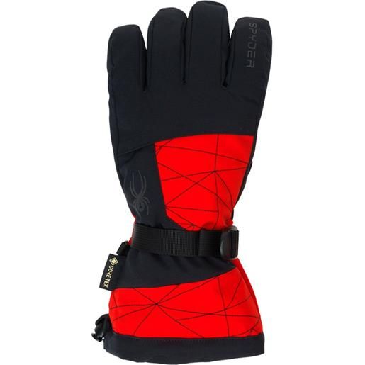 Spyder overweb goretex ski gloves rosso, nero s uomo