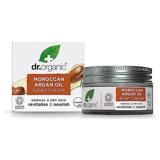 Dr. Organic crema de noche con aceite de argan marroqui - 50 ml