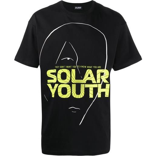 Raf Simons t-shirt solar youth con stampa - nero