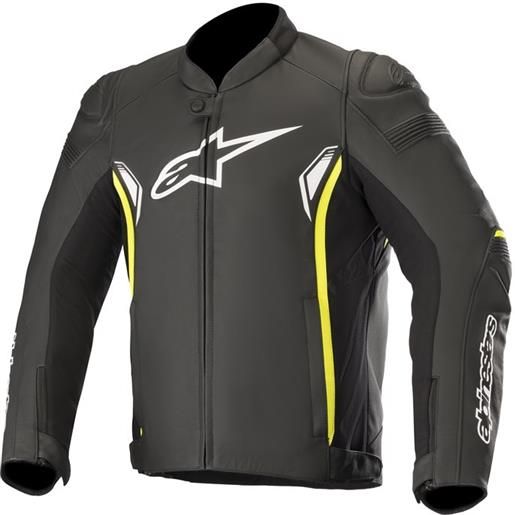 ALPINESTARS sp-1 v2 leather jacket - (black/yellow fluo)