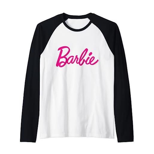 Barbie t-shirt Barbie da donna, logo Barbie ufficiale, multicolori maglia con maniche raglan