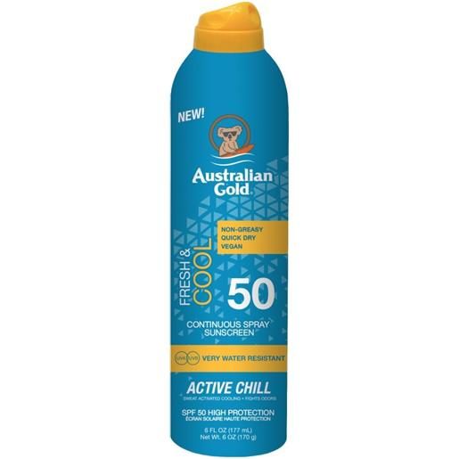 Australian gold spray active chill - spf 50 178 ml