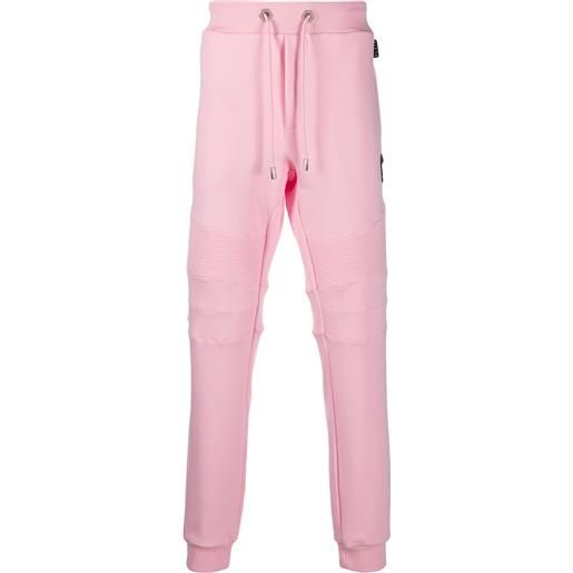 Philipp Plein pantaloni sportivi con dettagli imbottiti - rosa