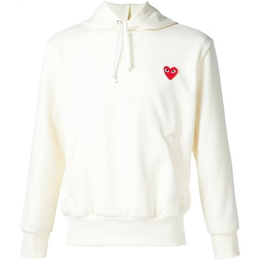 Comme Des Garçons Play felpa con cuore applicato - bianco