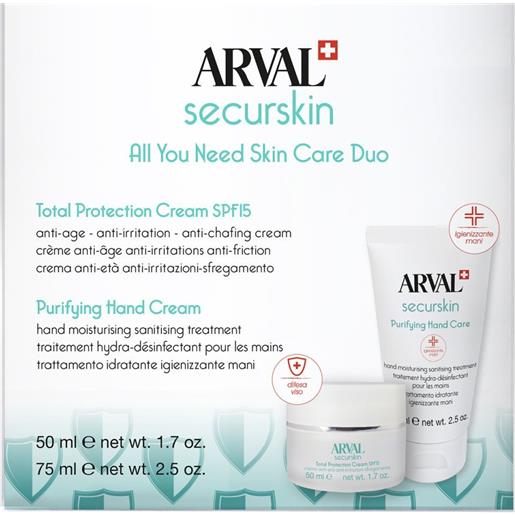 ARVAL all you need skin care duo -total protection cream spf15 vs. 50 ml + purifying h