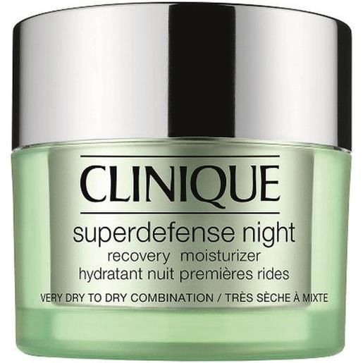 Clinique superdefense night - idratante da notte prevenzione prime rughe - tipo di pelle i - ii 50ml