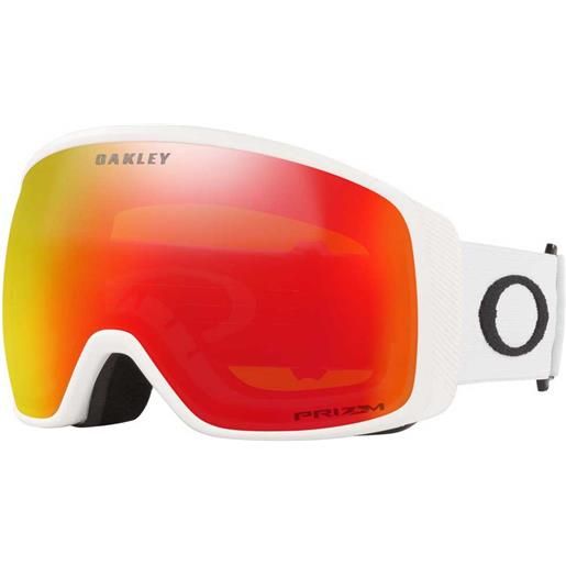 Oakley flight tracker xl prizm snow ski goggles bianco prizm iridium snow torch/cat3