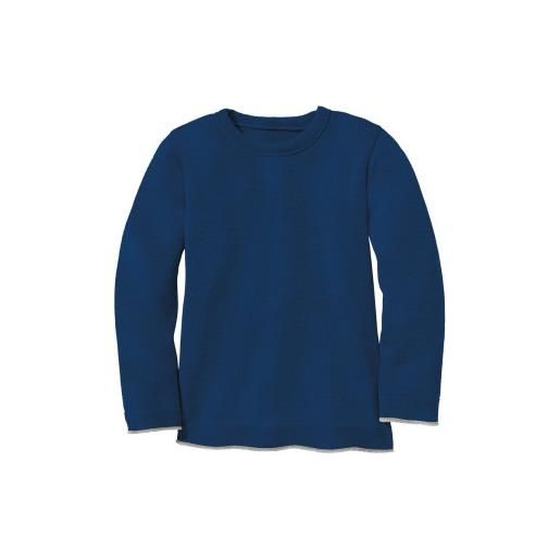 Disana pullover basic in lana merino- col. Blu navy