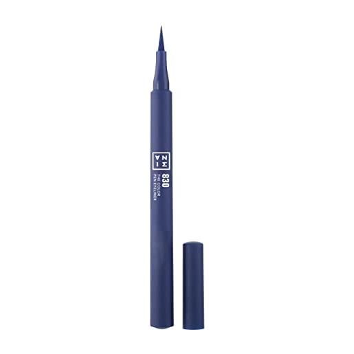 3ina makeup - the color pen eyeliner 830 - blu navy - eyeliner blu navy 10h lunga durata - eyeliner penna colorato liquido mat - alta pigmentazione - vegan - cruelty free