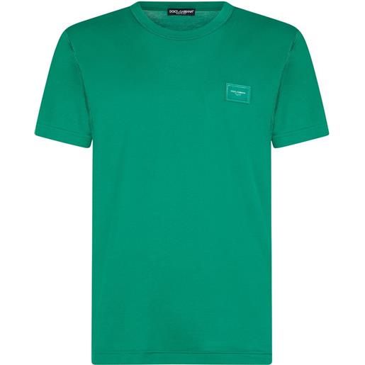 Dolce & Gabbana t-shirt con applicazione - verde