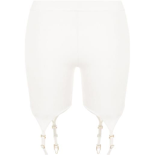Dion Lee shorts aderenti - bianco