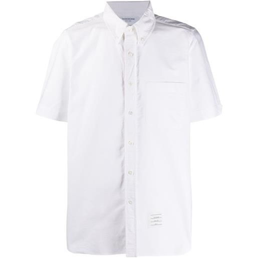Thom Browne camicia oxford con bordo in grosgrain - bianco