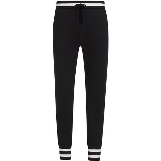 Dolce & Gabbana pantaloni sportivi con righe - nero