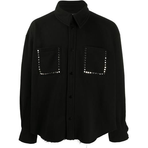 DUOltd camicia oversize con decorazione - nero