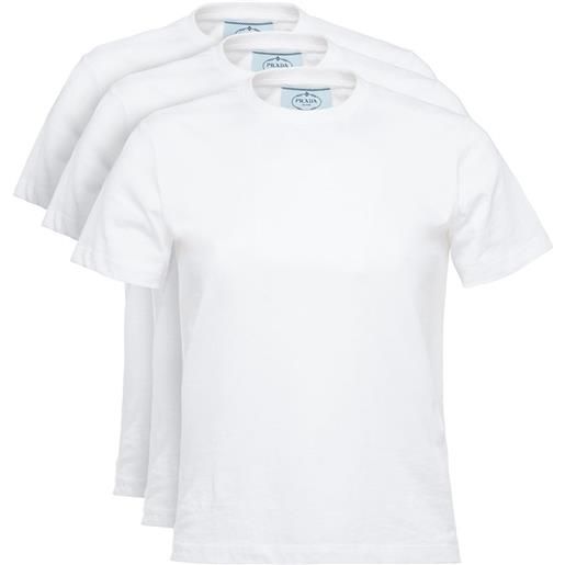 Prada set da 3 t-shirt - bianco