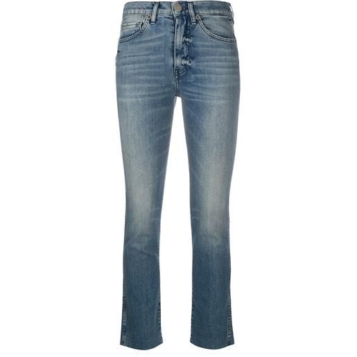 3x1 jeans skinny con effetto schiarito - blu