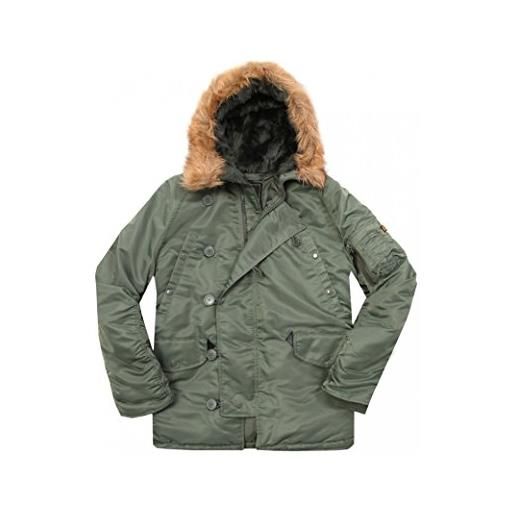 Alpha industries n3b giacca invernale da uomo, verde (sage-green), m