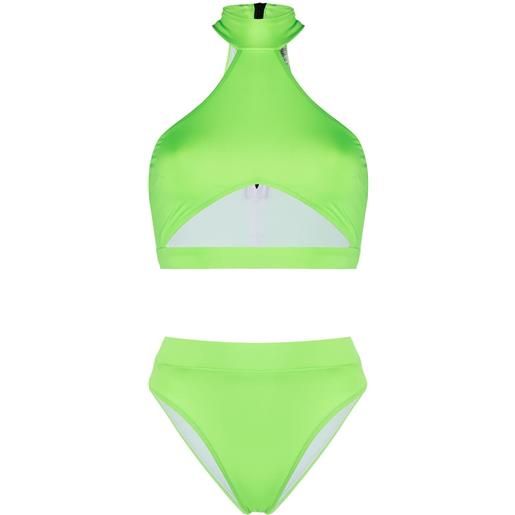 Noire Swimwear costume intero con cut-out bahamas - verde