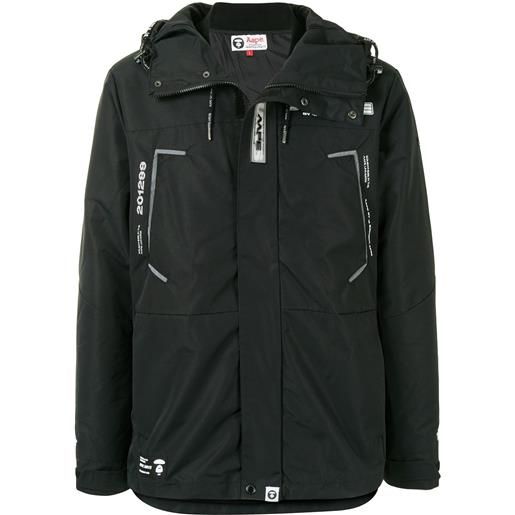 AAPE BY *A BATHING APE® parka con stampa - nero