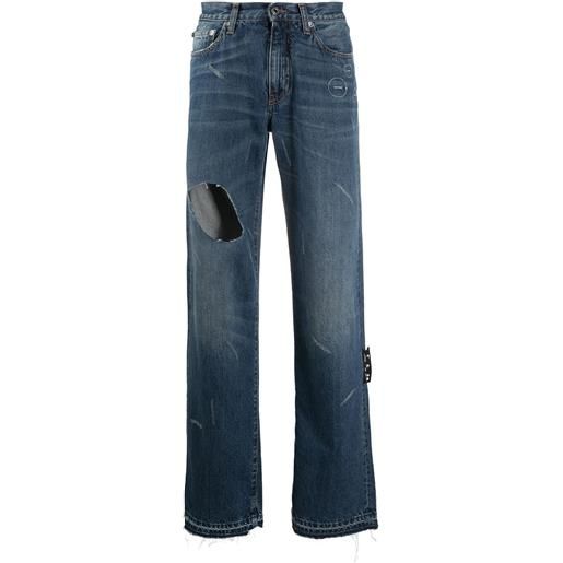Off-White jeans con dettaglio cut-out - blu